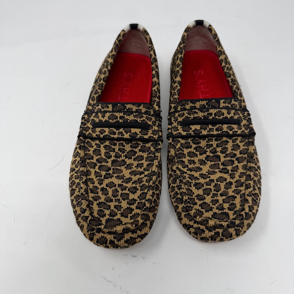 Rothy's The Driver Wildcat Loafer Flat Leopard Print Womens Size 6.5
